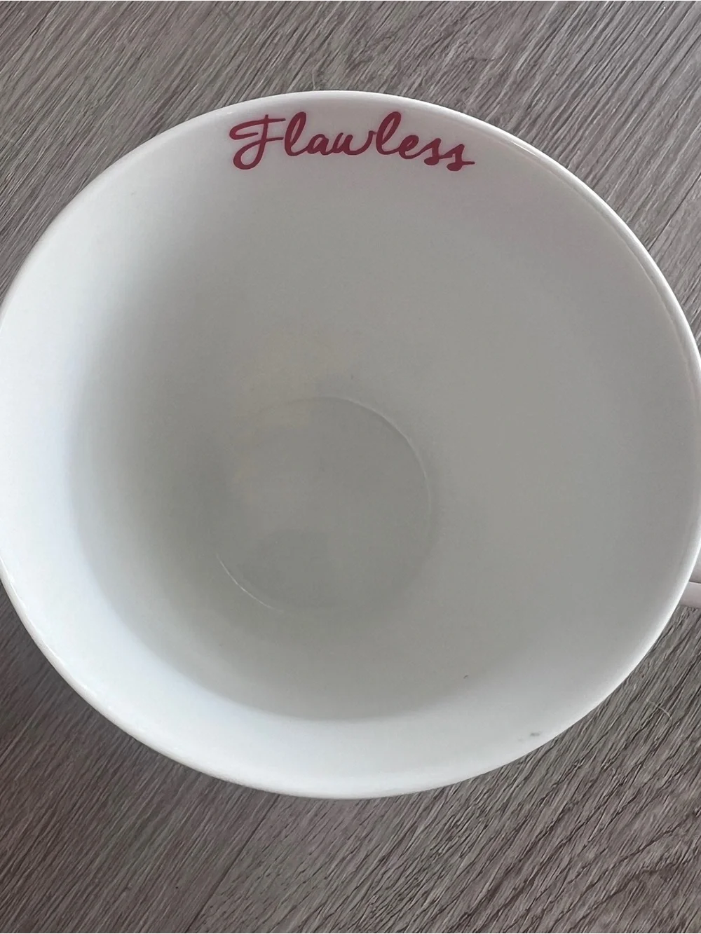 Pfaltzgraff I Woke Up Like This Flawless Coffee Mug Cup White Red Lipstick 18oz
